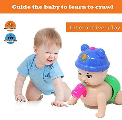 PATOYS Musical Cute Crawling Baby Toys with 3D Flashing Lights and Sounds with projector Children's Kids toy - PATOYS