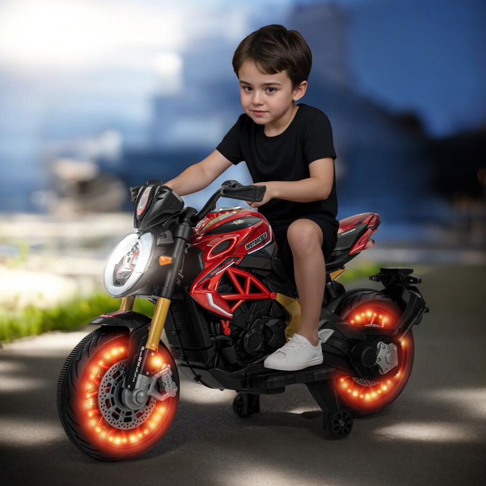 PATOYS | Officially Licensed Ben 10 Big Ride - On Bike 12 Volt for Kids - PATOYS - Ben10 - 800CC - red