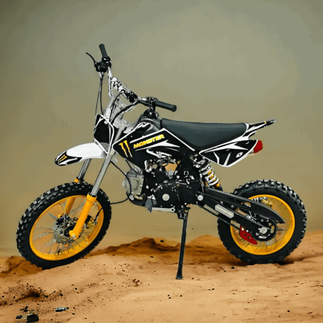 PATOYS | 125cc-Dirt bike Super Motocross for adults/youngsters 4 stroke engine for age group above 15 yrs Yellow Petrol Bike PATOYS