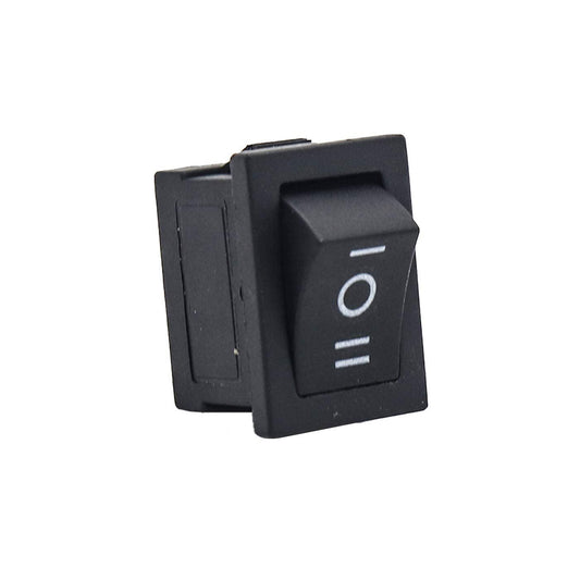 PATOYS | Pack of 1 Spdt On/Off/On Mini Black 3 Pin Rocker Switch Ac 6A /250V 10A /125V - PATOYS