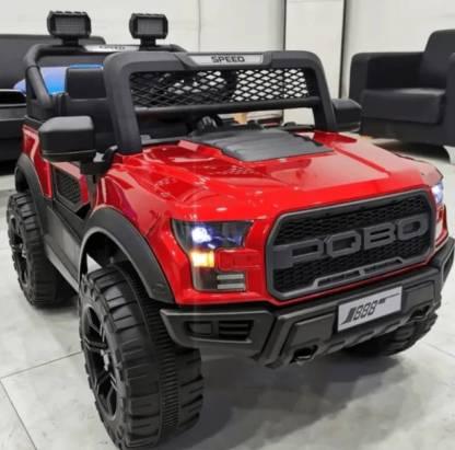 PATOYS | POBO RED (1 - 8Yrs) Battery ride on kids car Jeep Battery Operated Ride On (Red) - PATOYS