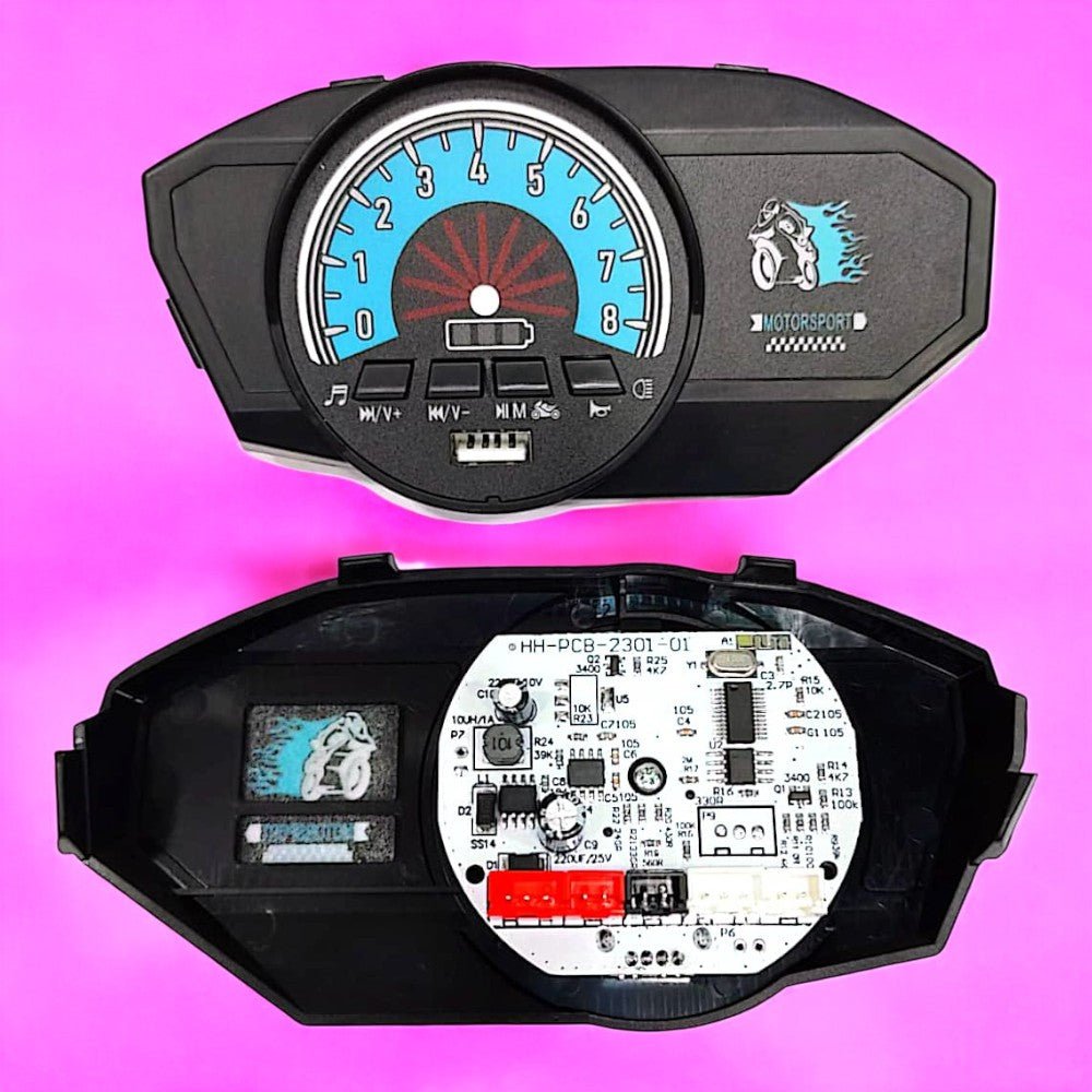 PATOYS | R1, R3 Bike 12V Bluetooth Music Player with Plastic Body and Accelerator Sound - PATOYS - HH - PCB - 2301 - 01