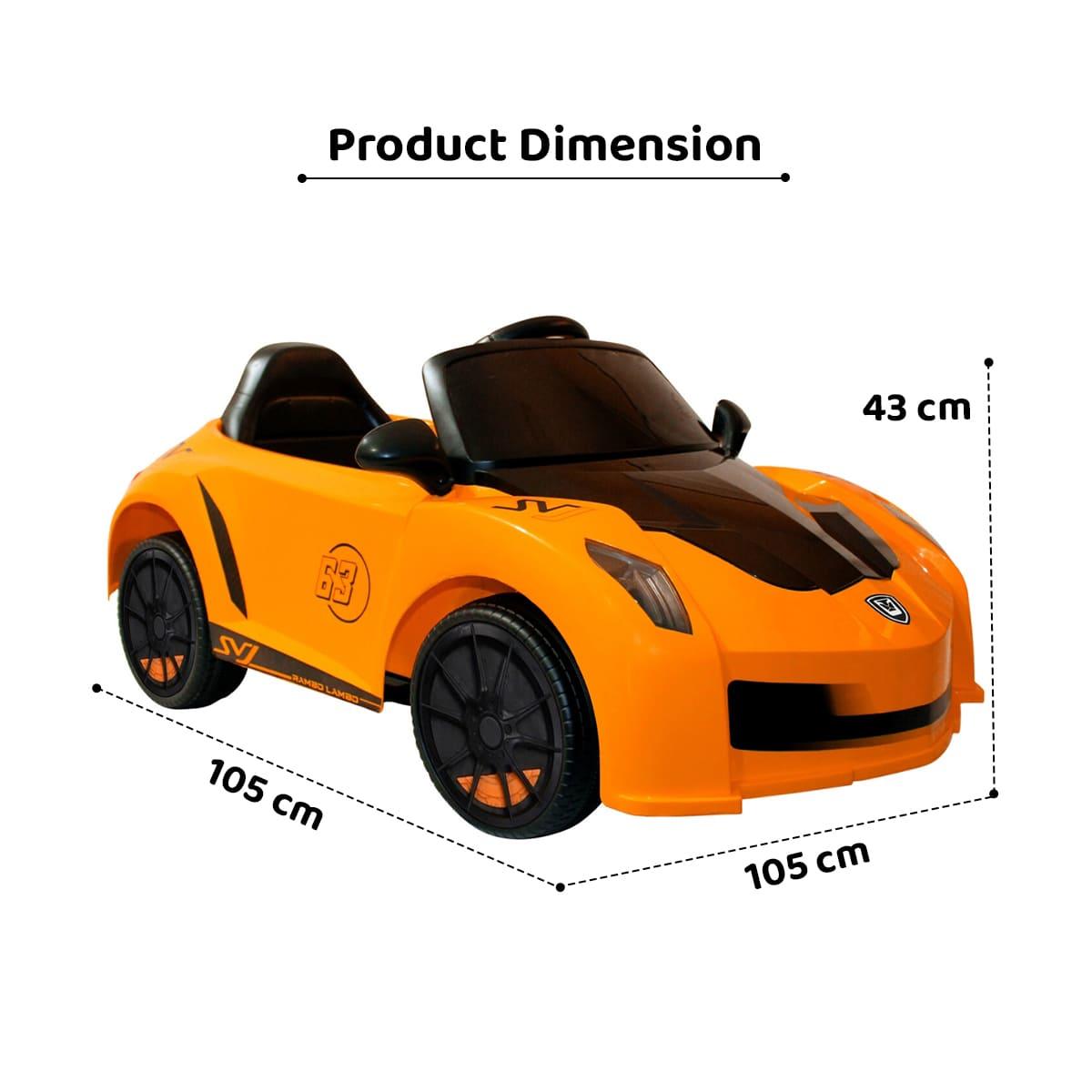 PATOYS | Rambo - Lamboo Best Electric Car for Kids, Remote with Swing Function LFC - YKL - 2688 | Orange - PATOYS