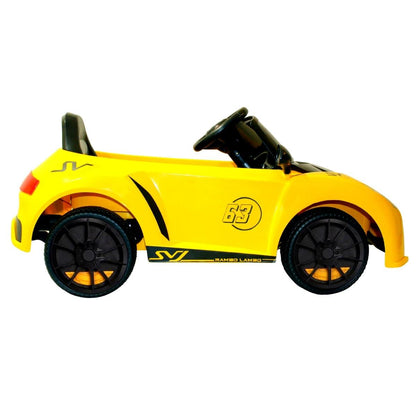 PATOYS | Rambo - Lamboo Best Electric Car for Kids, Remote with Swing Function LFC - YKL - 2688 | Yellow - PATOYS