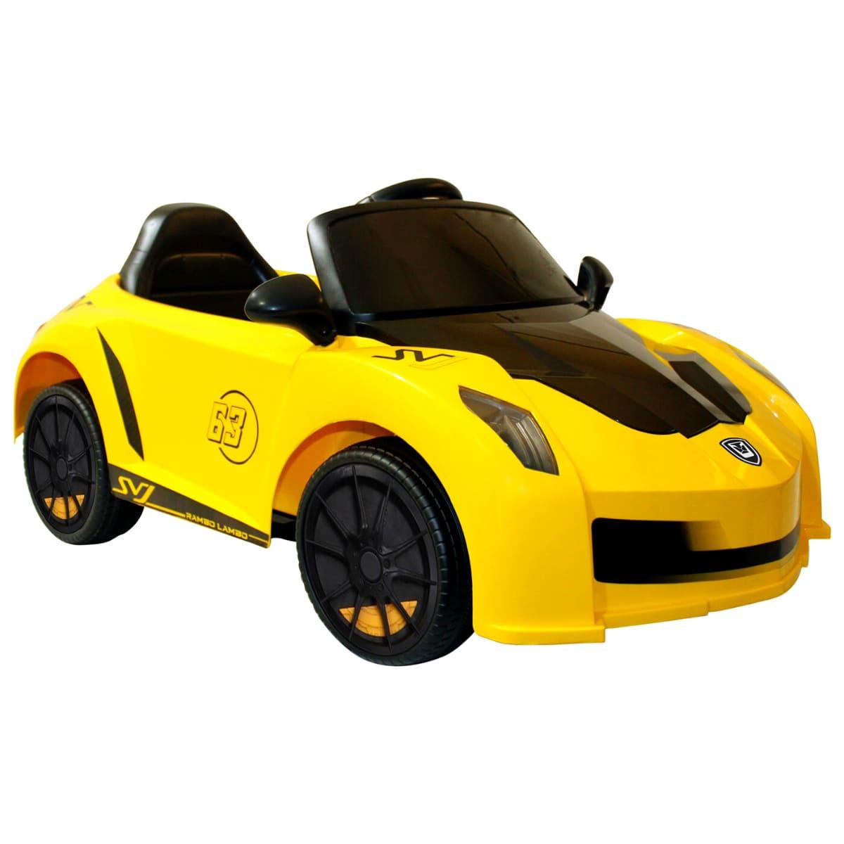 PATOYS | Rambo - Lamboo Best Electric Car for Kids, Remote with Swing Function LFC - YKL - 2688 | Yellow - PATOYS