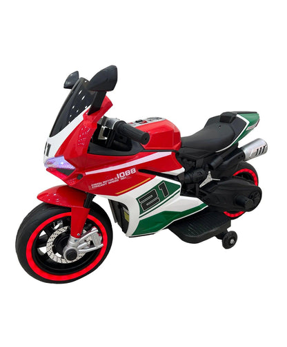 PATOYS | Stylish and Sturdy Battery Operated Ride On Bike - Red - PATOYS