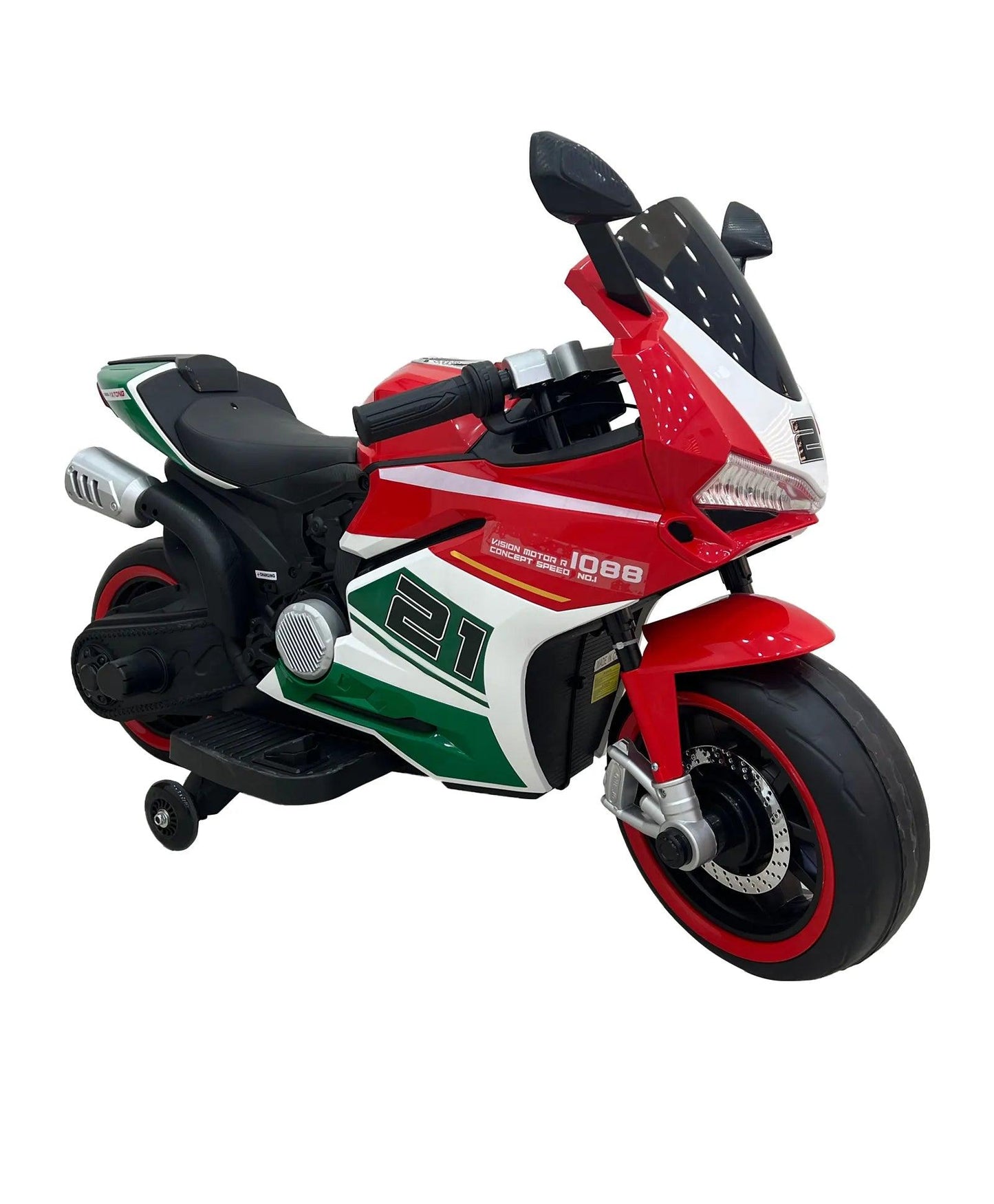 PATOYS | Stylish and Sturdy Battery Operated Ride On Bike - Red - PATOYS