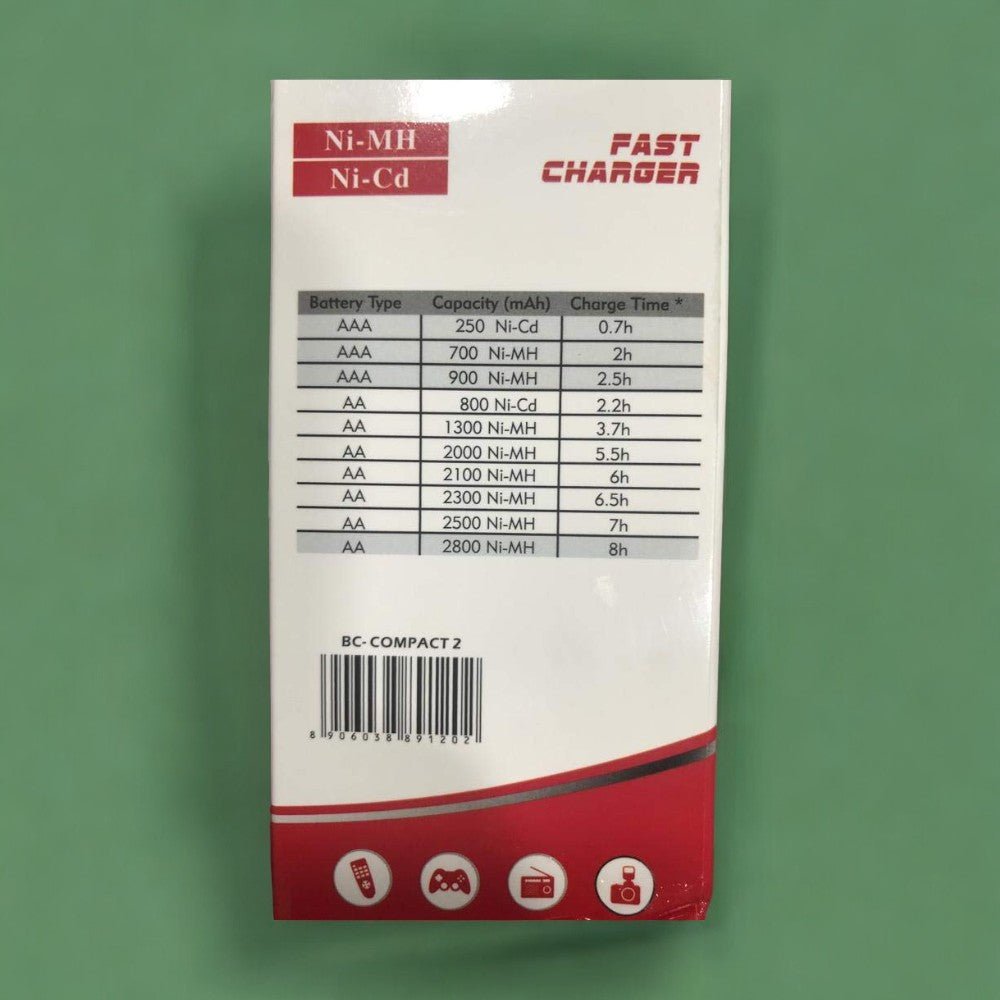 PATOYS | Ty Fy COMPACT 2 CHARGER for AA/AAA Ni - MH/Ni - Cd batteries - PATOYS