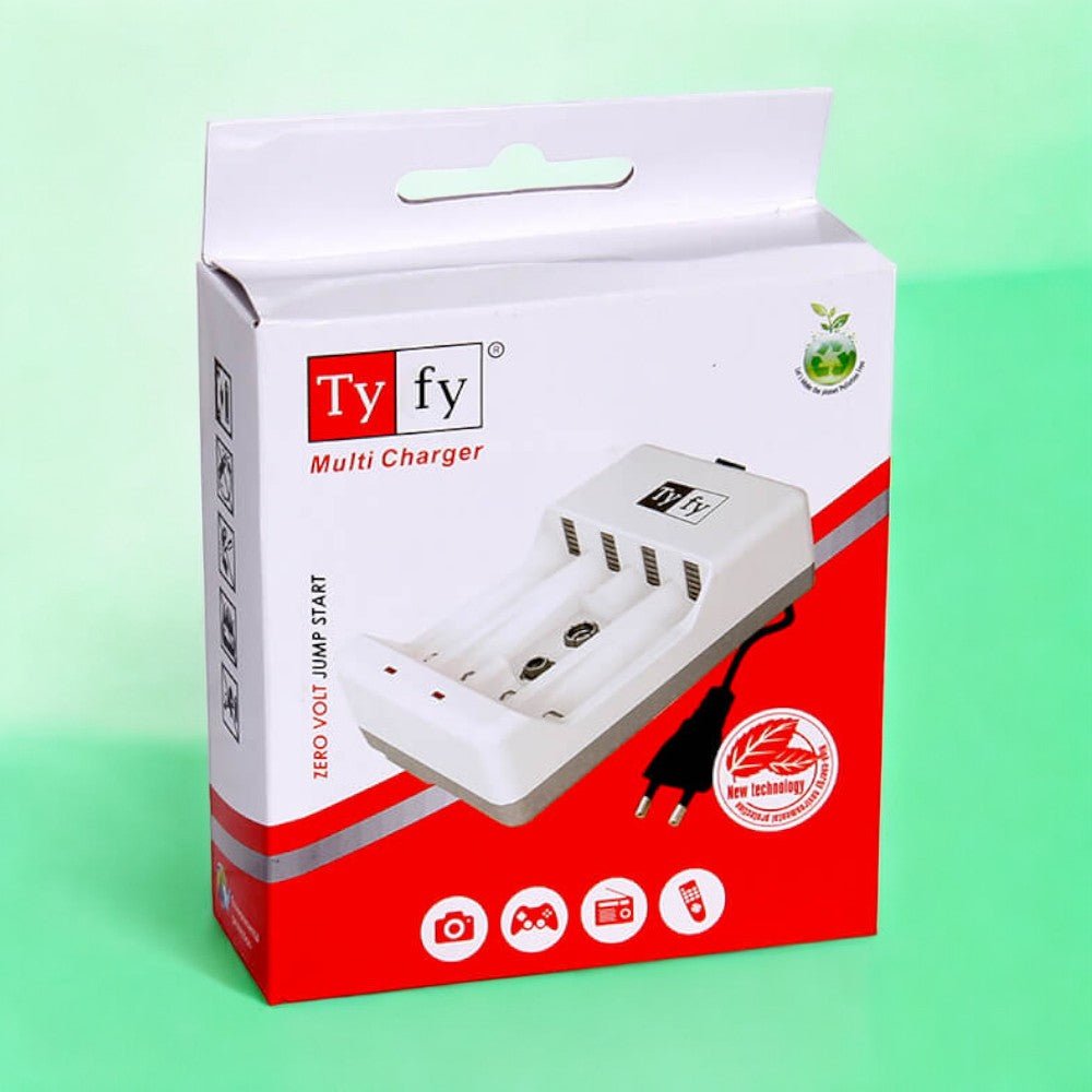 PATOYS | Ty Fy MULTI CHARGER 1pc of 9V Ni - MH/ Ni - Cd rechargeable batteries - PATOYS