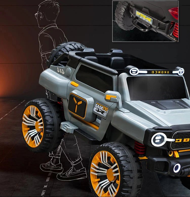 PATOYS | Ultra Jumbo Kids 12V Jeep 5 Motor 3 Seater Remote Control Ride On Big Size 4*4 Jeep - PATOYS