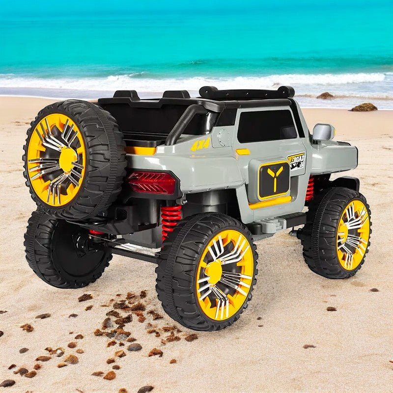 PATOYS | Ultra Jumbo Kids 12V Jeep 5 Motor 3 Seater Remote Control Ride On Big Size 4*4 Jeep - PATOYS