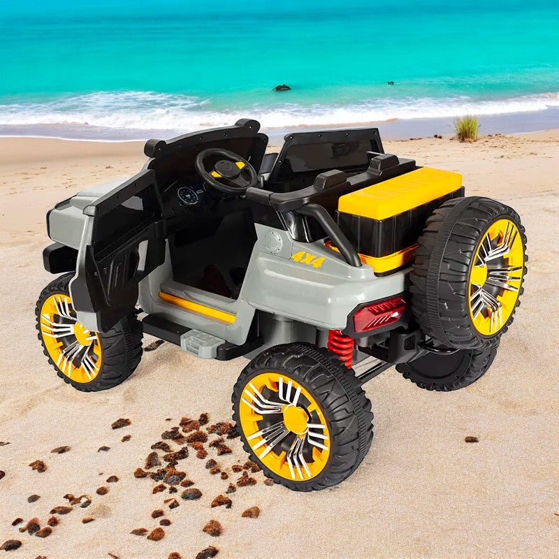 PATOYS | Ultra Jumbo Kids 12V Jeep 5 Motor 3 Seater Remote Control Ride On Big Size 4*4 Jeep - PATOYS