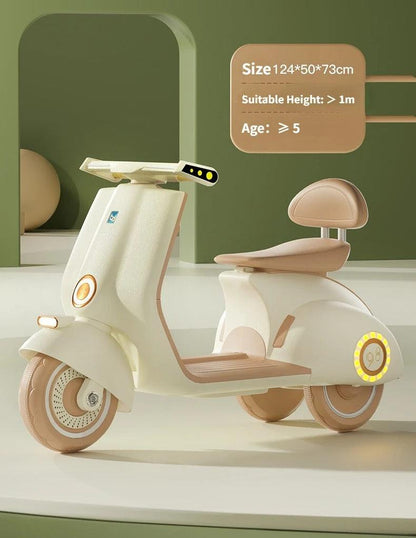 PATOYS | Vespa Matte Finish Kids Bike Kids Motorcycle Battery Operated Ride On Scooty with remote - PATOYS