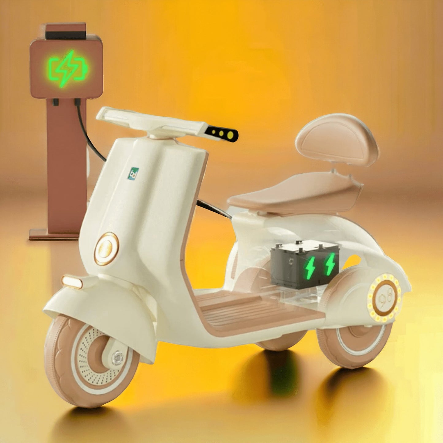 PATOYS | Vespa Matte Finish Kids Bike Kids Motorcycle Battery Operated Ride On Scooty with remote - PATOYS