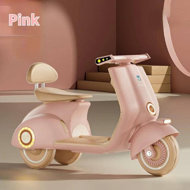 PATOYS | Vespa Matte Finish Kids Bike Kids Motorcycle Battery Operated Ride On Scooty with remote - PATOYS