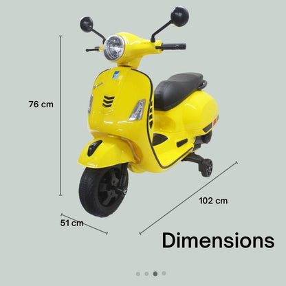 PATOYS | Vespa Rechargeable Battery Operated 12v Ride - on Scooter for Kids (3 to 7 Years) - PATOYS