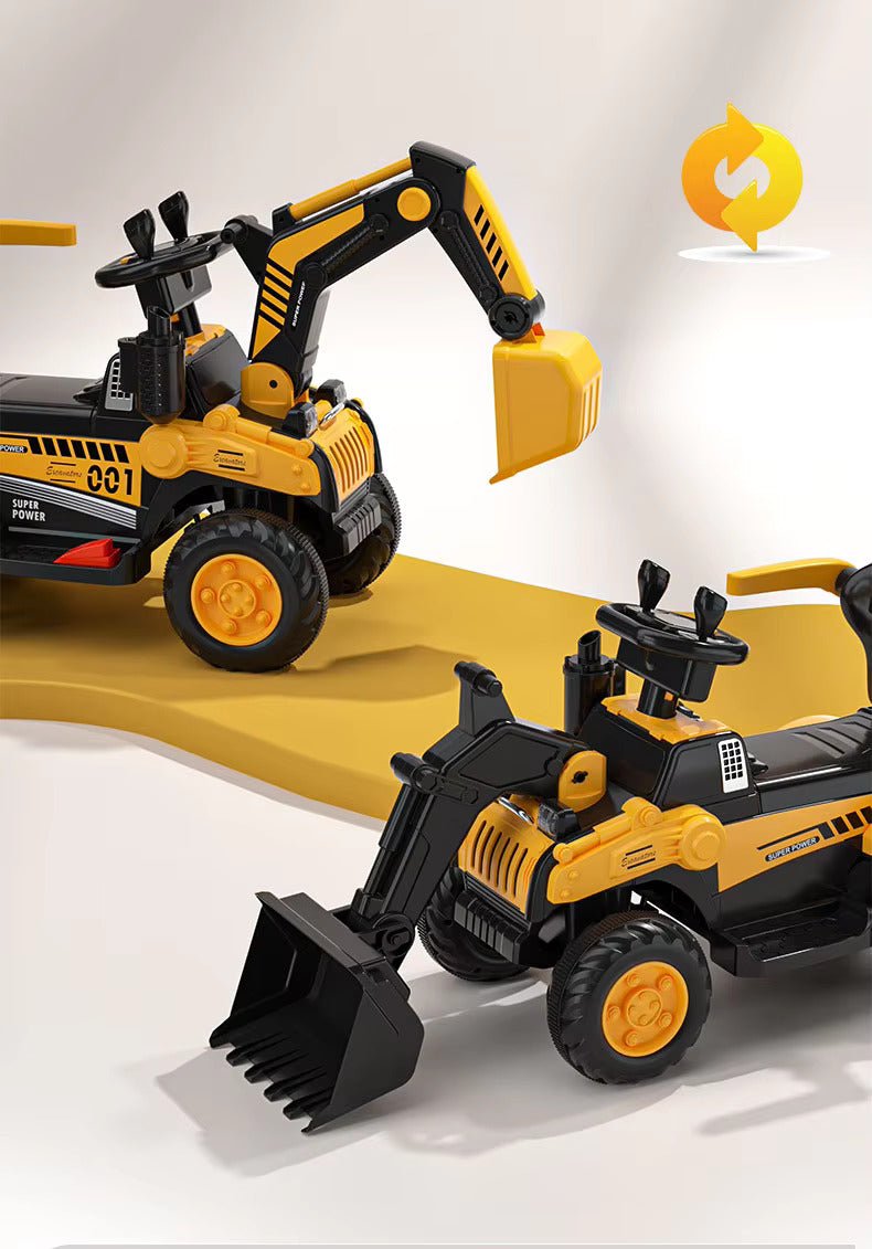 PATOYS | XZ970 Battery Operated Ride - On JCB - Excavator - PATOYS - XZ970 - yellow